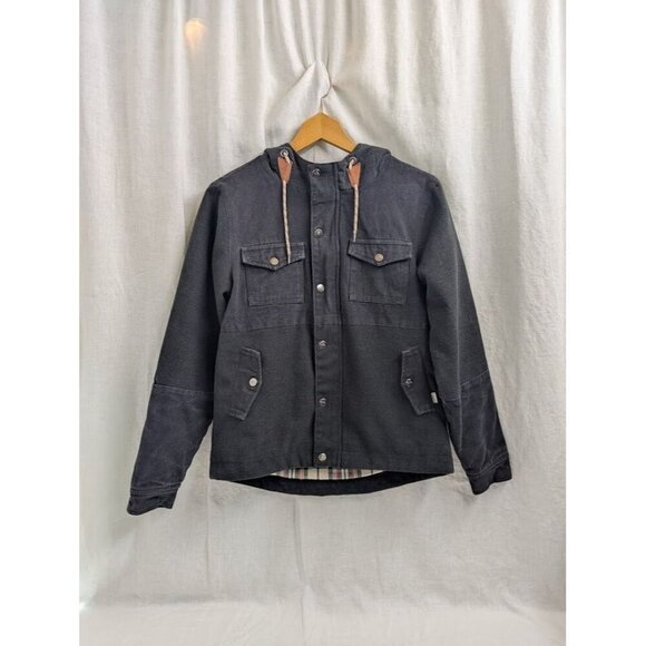 Poler Stuff women's medium wool blend and canvas two tone jacket outdoors winter - Picture 1 of 14